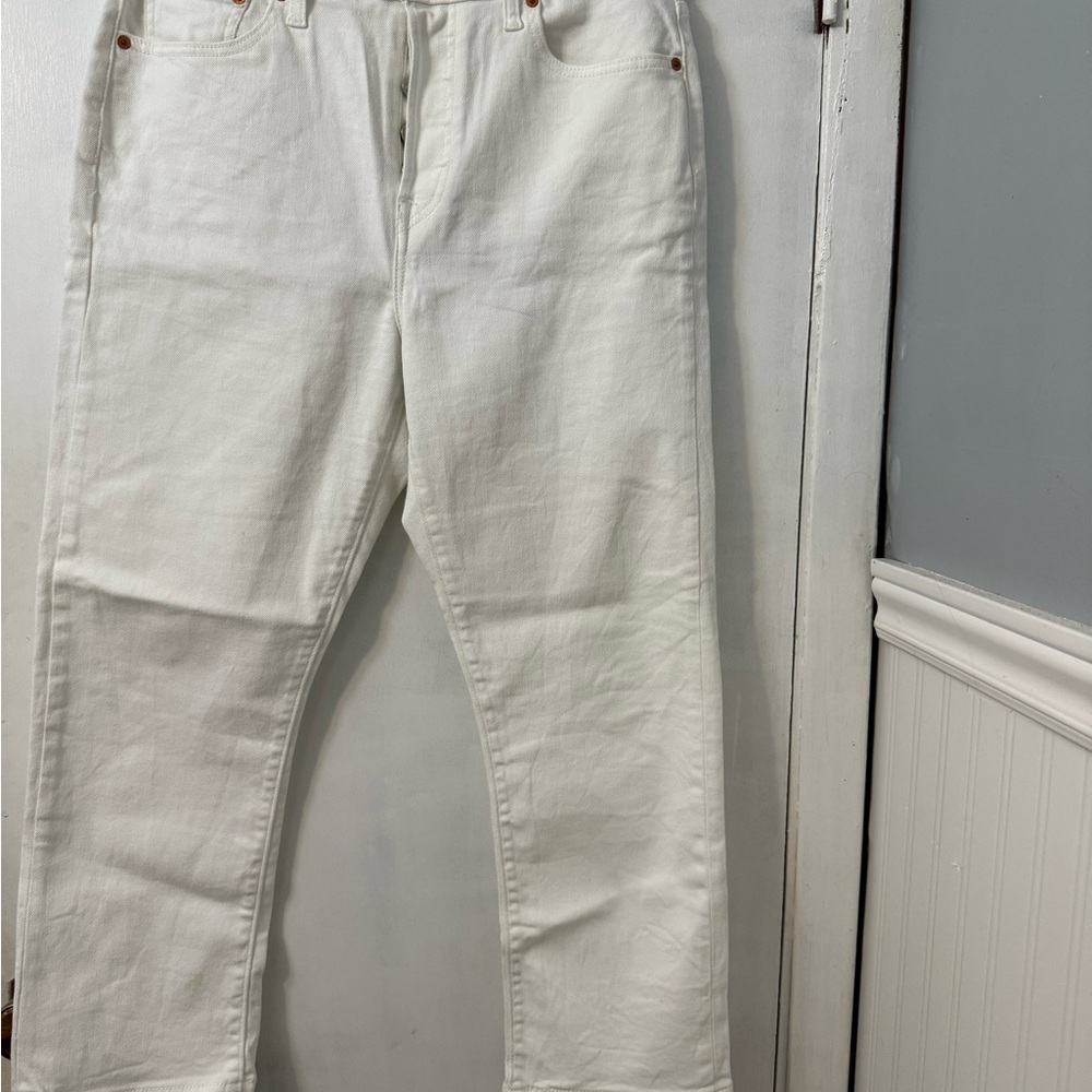 Levi's White Straight-Leg Jeans